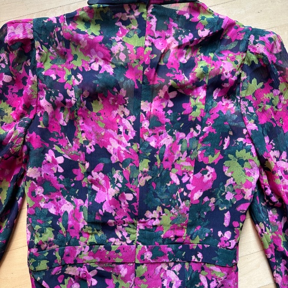 Club Monaco Pink/green Floral print maxi dress, 00. GD1141 - Picture 11 of 11